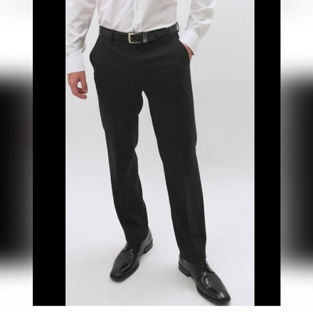 Chaps Suit Separates, Flat Front Charcoal Mens Dress Pants Sz 40/32 New! - Picture 2 of 10